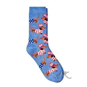 Dachshund Patriotic Crew Socks 🐾 Doxie Wiener